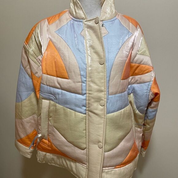 Free People shine on puffer jacket ski size S New - Picture 6 of 12